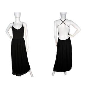 SABO SKIRT Size 10 Open Back  Maxi Dress Strappy Black